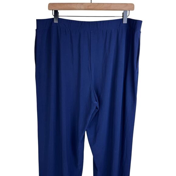 Dennis by Dennis Basso NWT L Navy Blue Stretch Button Accent Pants Pockets - Picture 4 of 9